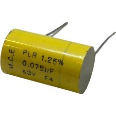0.075uF 75nF 63V 1.25% Radial Film Capacitor PLR MCE 22x13mm