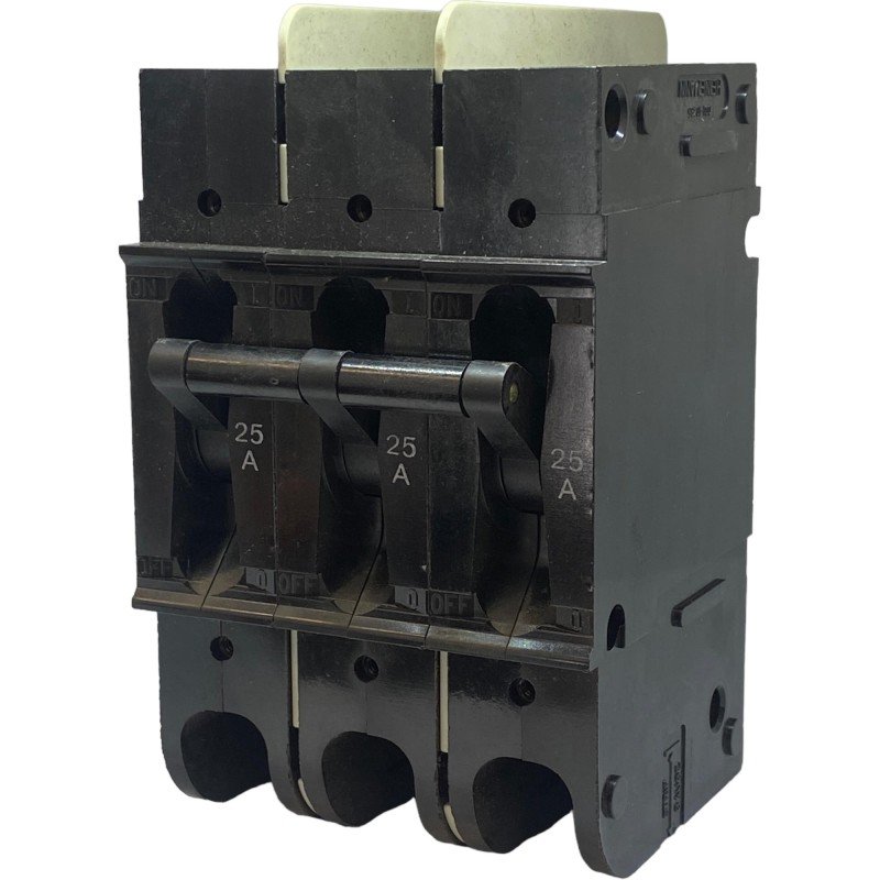 CD3-A2A2A3-LR-07-D-AB-05 Heinemann 3 Pole Circuit Breaker 25A/180V 50-60Hz 74C-269-P031
