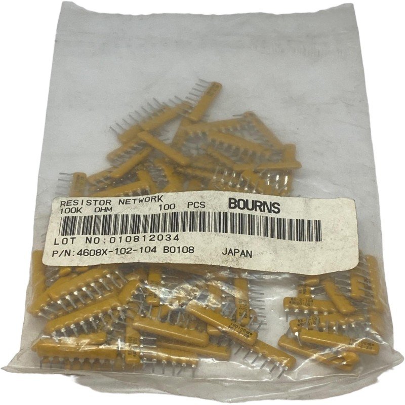 100Kohm 100K 2% 8 Pin Network Resistor 4608X-102-104 Bourns Qty:100