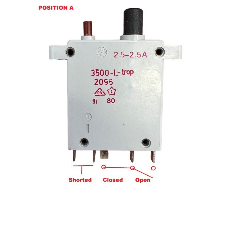 2.5A 3500L CIRCUIT BREAKER ETA 250VAC 60V E