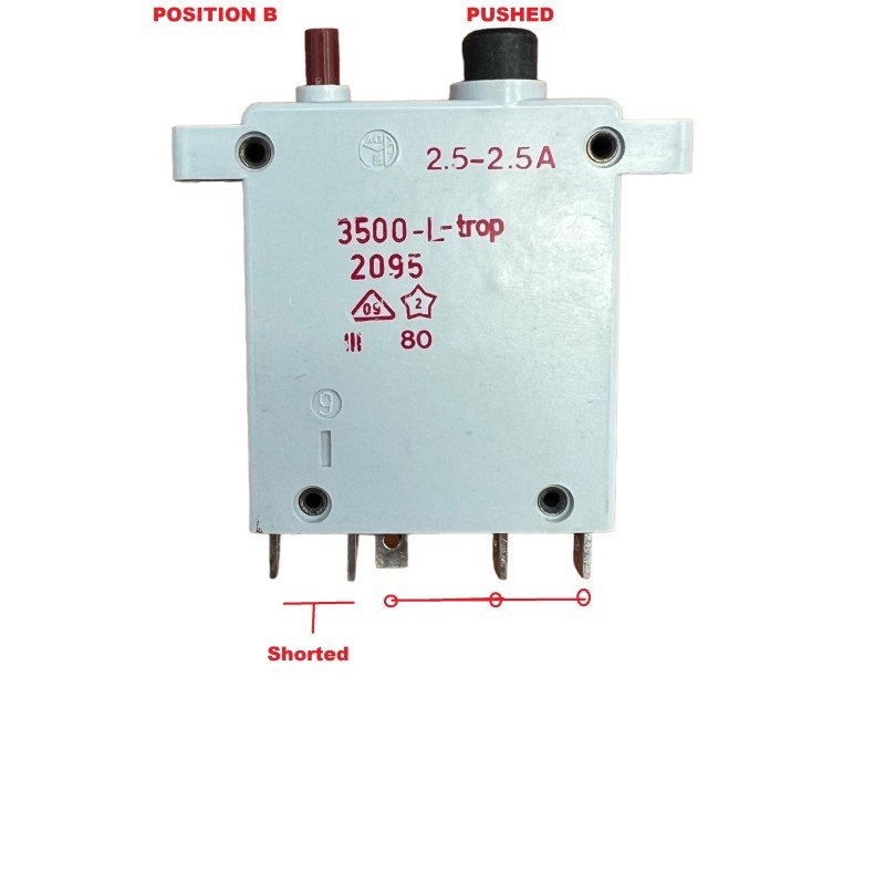 2.5A 3500L CIRCUIT BREAKER ETA 250VAC 60V E