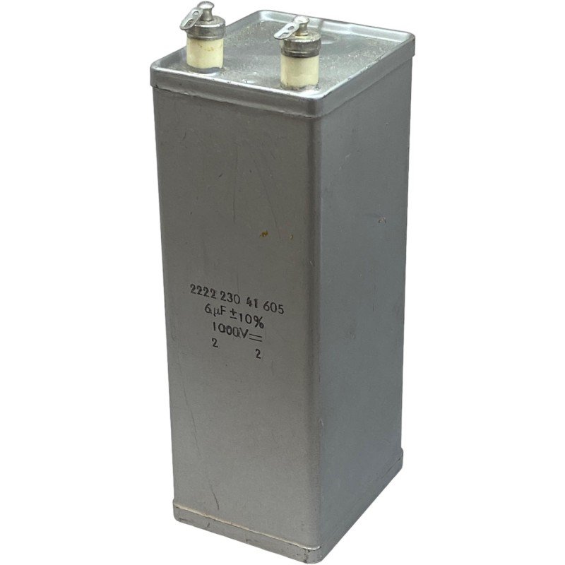6uF 1000VDC 1KV 10% Dielectic Paper Capacitor 222223041605
