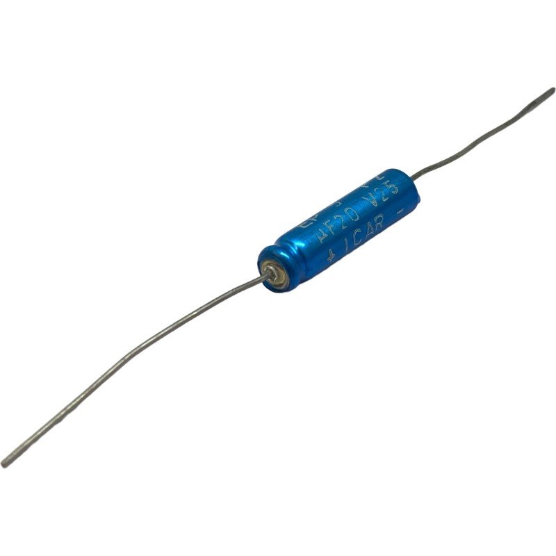 20uF 25V Axial Electrolytic Capacitor EP5F2 ICAR 26.5x6.5mm