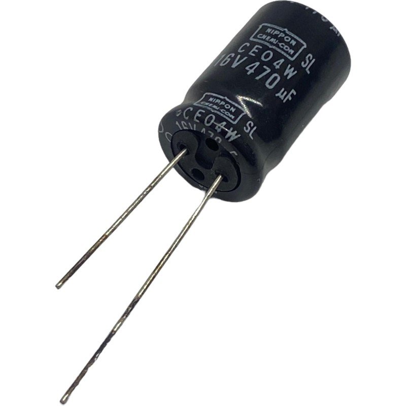 470uF 16V Radial Electrolytic Capacitor Nippon 21.5x13.85mm