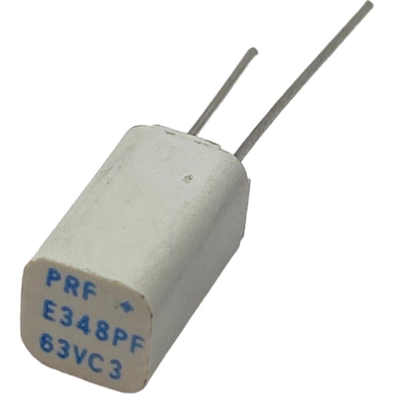 348pF 63V 1.25% Radial Film Capacitor PRF MCE