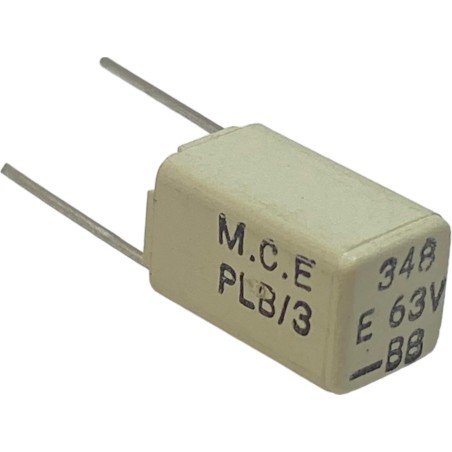 348pF 63V 1.25% Radial Film Capacitor PLB3 MCE