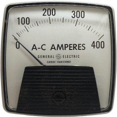 0-400A AC Analog Panel Meter Ammeter 50-162141LSSC2 General Electric