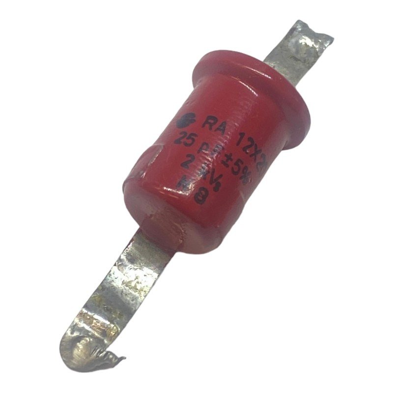 25pF 2000V 2kV 5% Ceramic Tubular Capacitor RA12x20