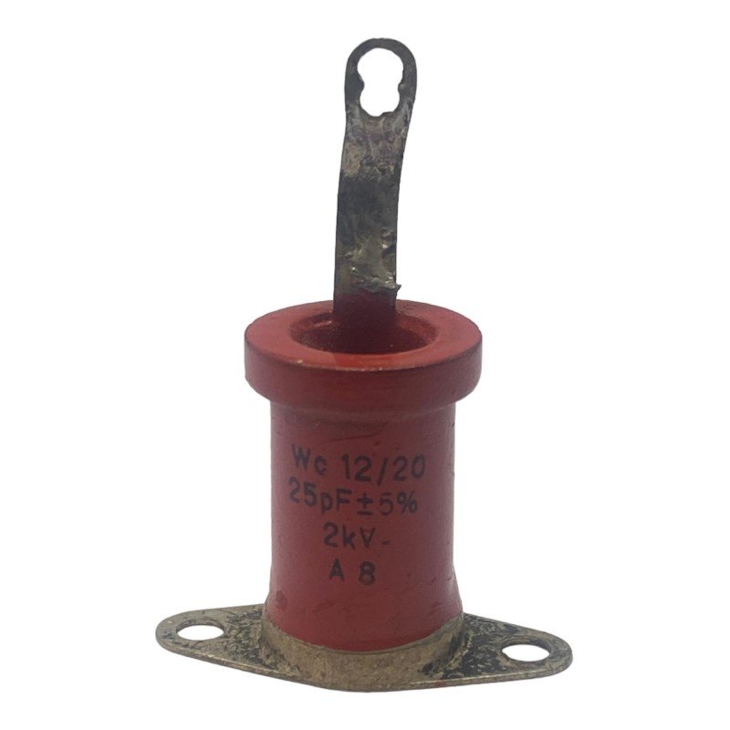 25pF 2000V 2kV 5% Ceramic Tubular Capacitor Wc12/20