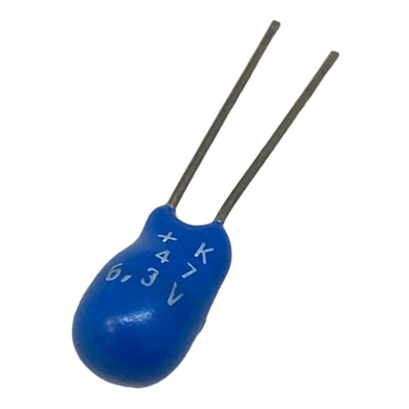 47uF 6.3V Radial Polarized Tantalum Capacitor Blue Color