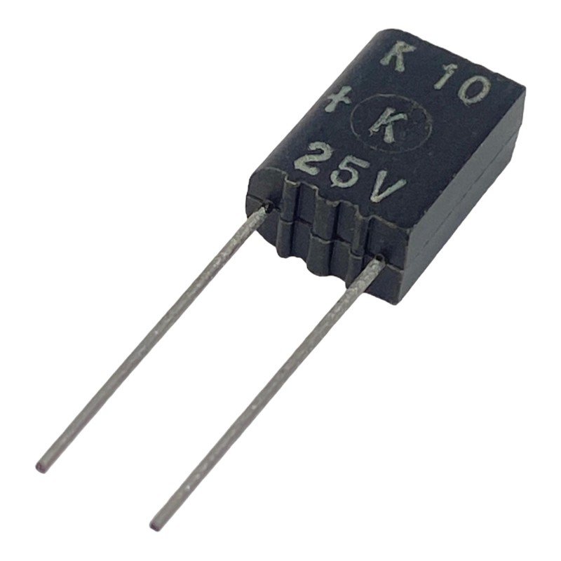 10uF 25V Radial Polarized Tantalum Capacitor Black Color