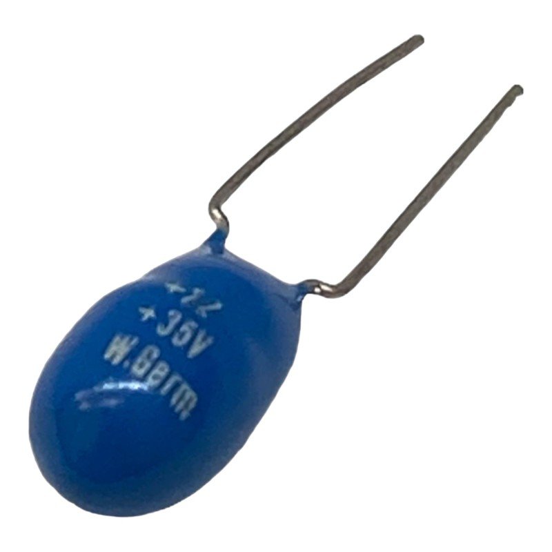 22uF 35V Radial Polarized Tantalum Capacitor Blue Color