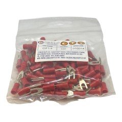 CIF1-3 Cablecraft Red M3 PVC Insulated Fork Terminals 22-16 AWG Qty:100