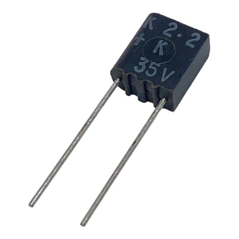 2.2uF 35V Radial Polarized Tantalum Capacitor Black Color