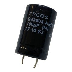 100uF 450V Radial Electrolytic Capacitor B43504-A5107-M Epcos 35x22mm