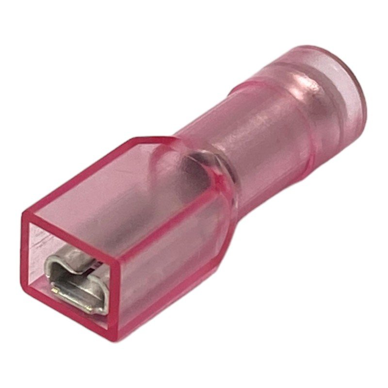 267-4265 RS PRO Red Insulated Female Spade Connector 2.8 x 0.8mm Tab Size 0.5-1.5mm² Qty:100