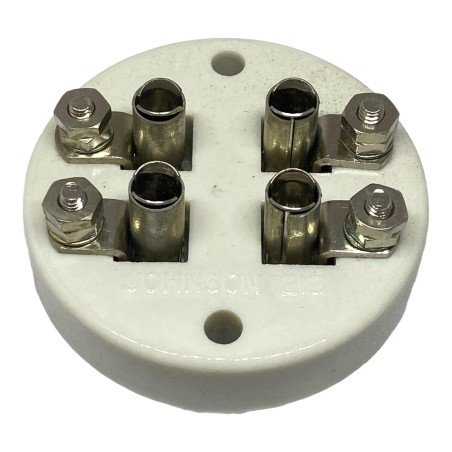 124-0213-001 Johnson Company 304TL VT129 4 Pin Ceramic Tube Socket