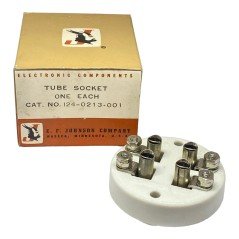 124-0213-001 Johnson Company 304TL VT129 4 Pin Ceramic Tube Socket