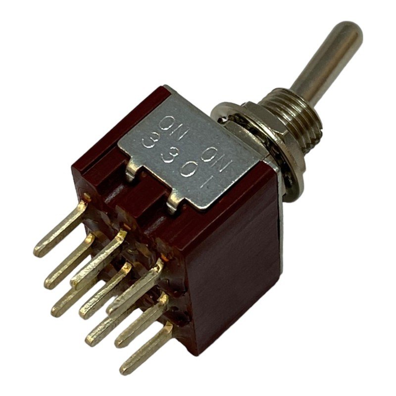 3301 Pilot 3PDT Toggle Switch (ON-ON) 1A/250Vac 3A/125Vac
