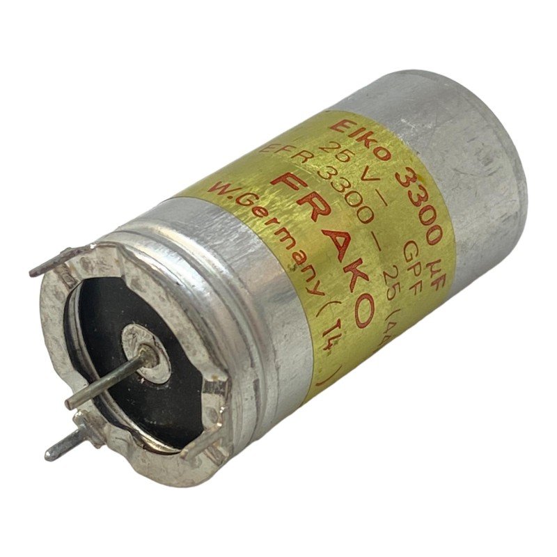 3300uF 25V Radial Electrolytic Capacitor EFR Frako 41x21mm