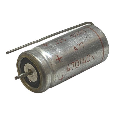 470uF 40V Axial Electrolytic Capacitor 23S10255 30x14mm