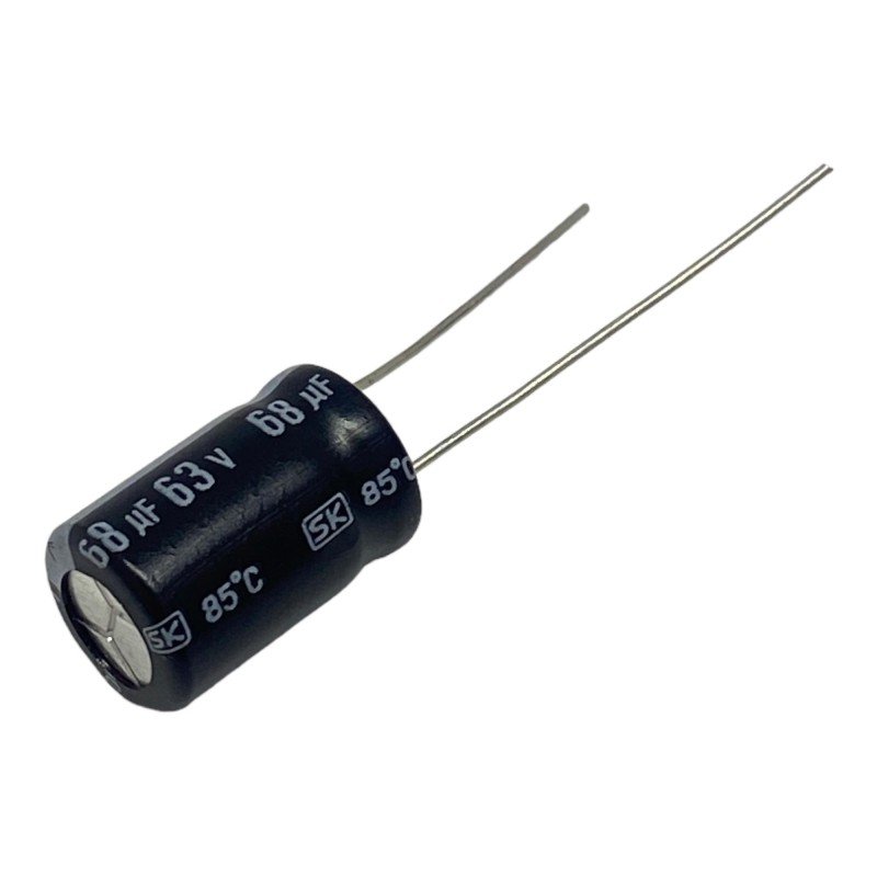 68uF 63V Radial Electrolytic Capacitor Jamicon 16x10mm