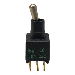 TL46P0050 APEM DPDT Toggle Switch PCB Mount (ON-ON) 664-222