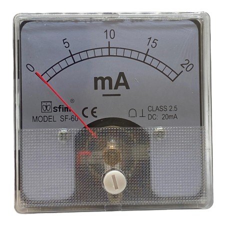 0-20mA DC Analog Panel Meter Ammeter SF-60 SFIM 60x60mm