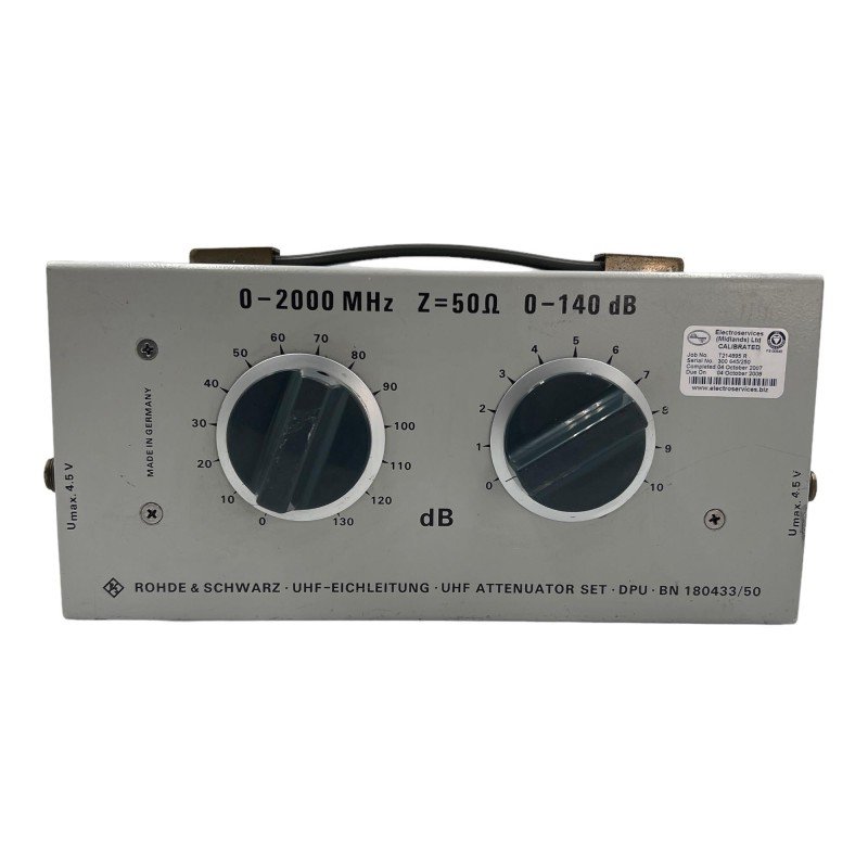 Variable Attenuator 0-140db 1db / Step 0-2000Mhz 50R BN180433/50 Rohde Schwarz