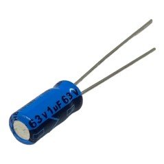 1uF 63V Radial Electrolytic Capacitor Lelon 11x5mm