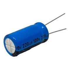 220uF 100V Radial Electrolytic Capacitor Lelon 25x13mm