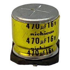 470uF 16V SMD Chip Aluminum Electrolytic Capacitor Nichicon 10.5x10mm