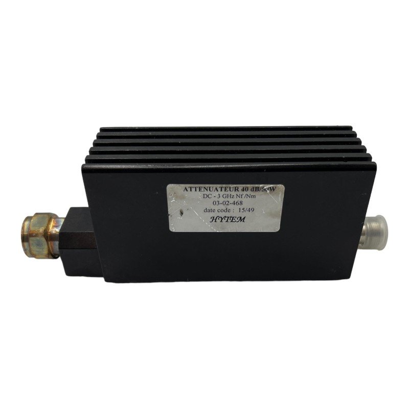 40DB 50W 4.1/9.5 mini DIN (m) - N(F) DC-3GHZ FIXED ATTENUATOR COAXIAL 03-02-468 HYTEM