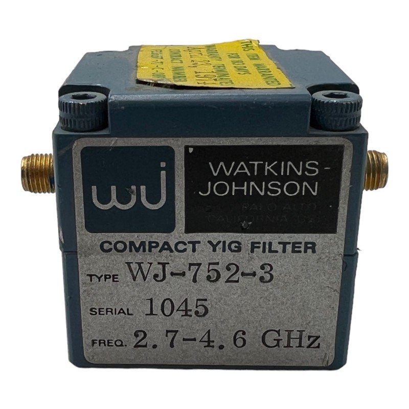 Watkins Johnson WJ-752-3 YIG Filter  2.7-4.6Ghz