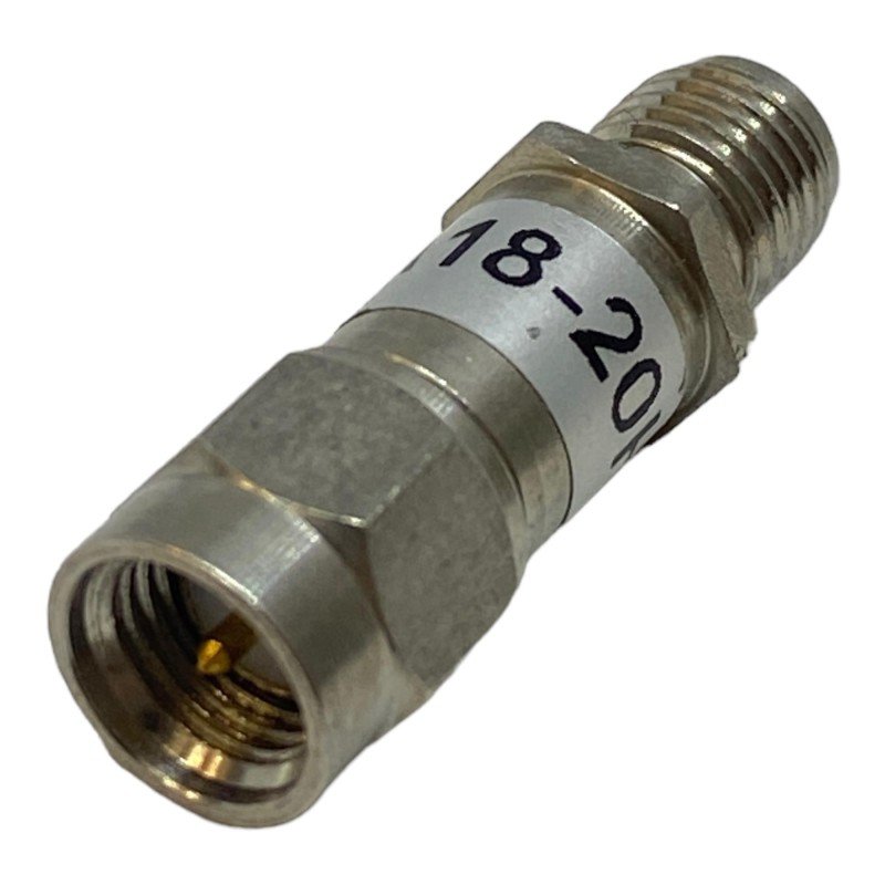 AA18-20H Atlantic Microwave SMA (M-F) Fixed Attenuator 20dB 18GHz