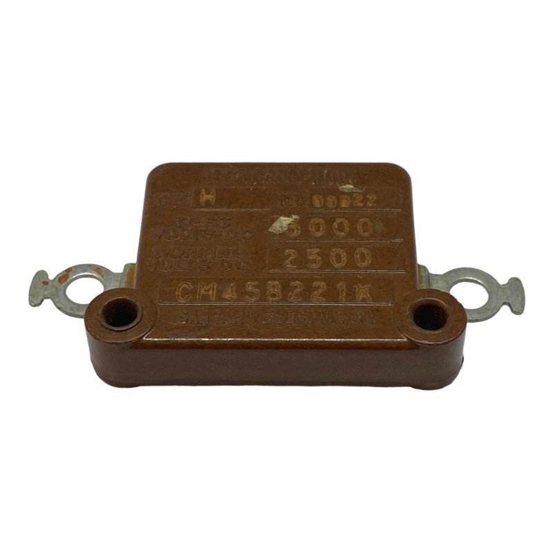220pF 2500V 2.5kV Fixed Mica Capacitor CM45B221K Sangamo