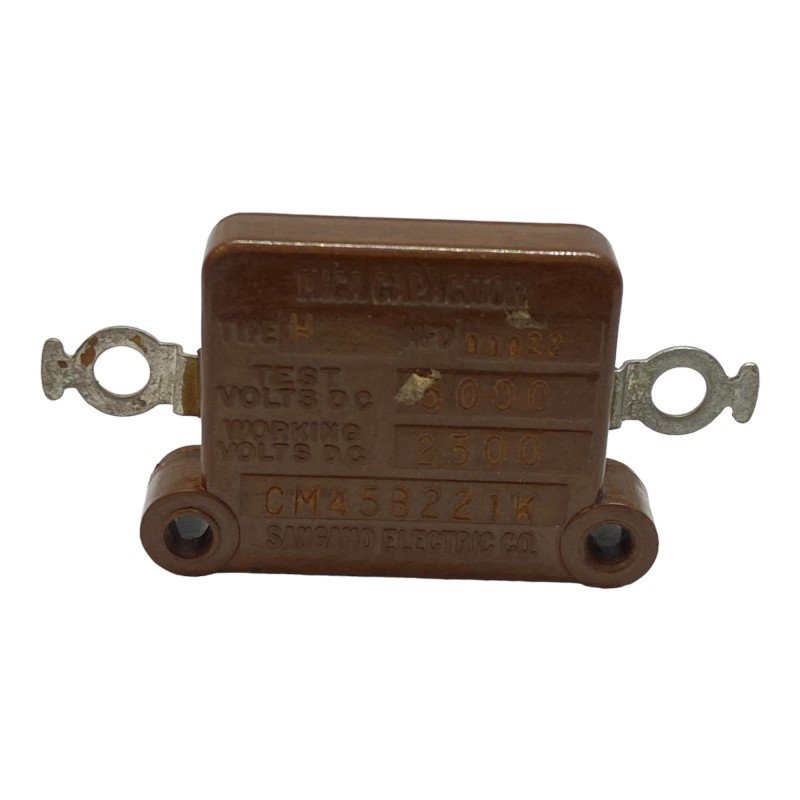 220pF 2500V 2.5kV Fixed Mica Capacitor CM45B221K Sangamo