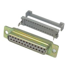 MH10593 1114145 25 Position 2 Row D Sub Female Connector Cable Mount