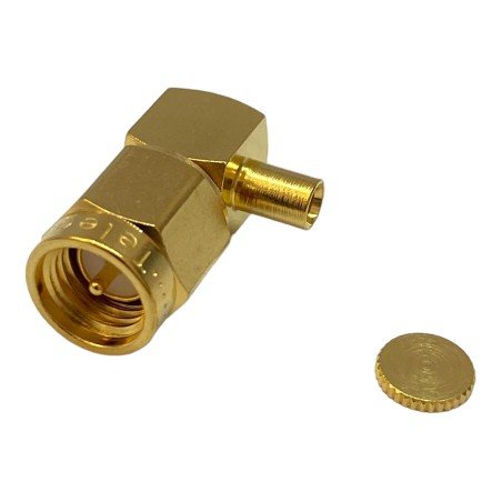 J01150A0141 Telegartner SMA (M) Right Angle Coaxial Connector For Semi Rigid Cable 18GHz