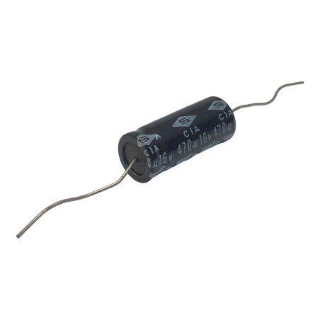 470uF 16V Axial Electrolytic Capacitor CIA  30.5x12.5mm
