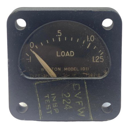 0-1.25% Analog Panel Meter Load Meter Weston Model 1011 Type 2H 45x45mm