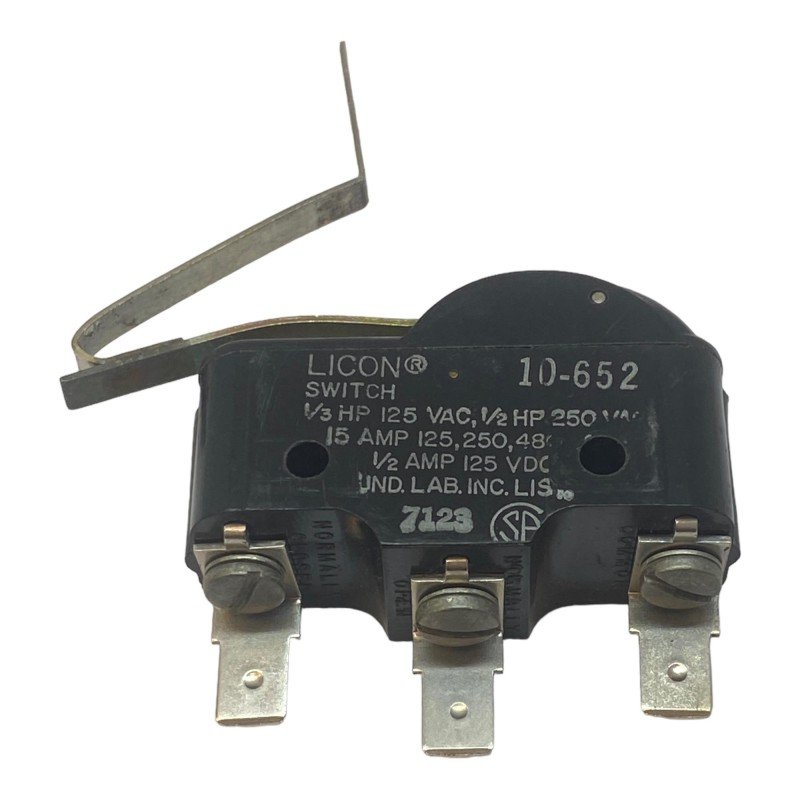 10-652 Licon SPDT Snap Action Microswitch 15A/125-250-480Vac