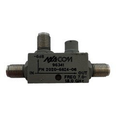 2020-6624-06 MACOM Directional Coupler SMA (f) 6db 7-18Ghz