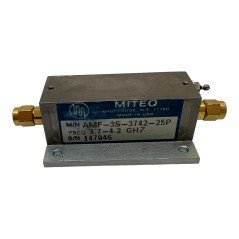 AMF-3S-3742-25P Miteq RF Amplifier 3.7-4.2Ghz SMA(f) 15VDC G:30db
