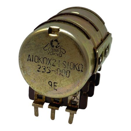 10Kohm 10K Triple Metal Potentiometer A10Kx2 +S10K 233-000 Cosmos