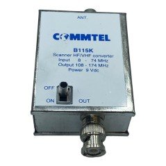 B115K Commtel VHF/HF Frequency Converter In:8-74MHz Out:108-174MHz BNC(M-F)