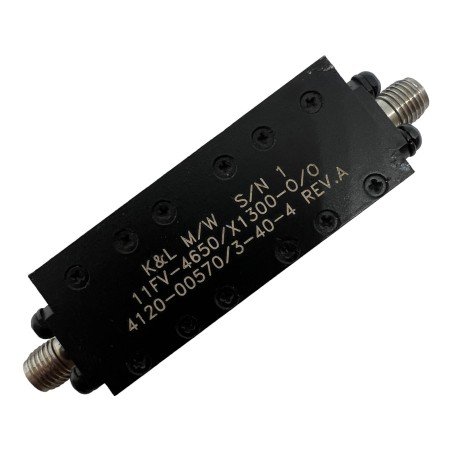 11FV-4650/X1300-O/O K&L Microwave Bandpass Filter CF: 4650Mhz 3900-5400Mhz