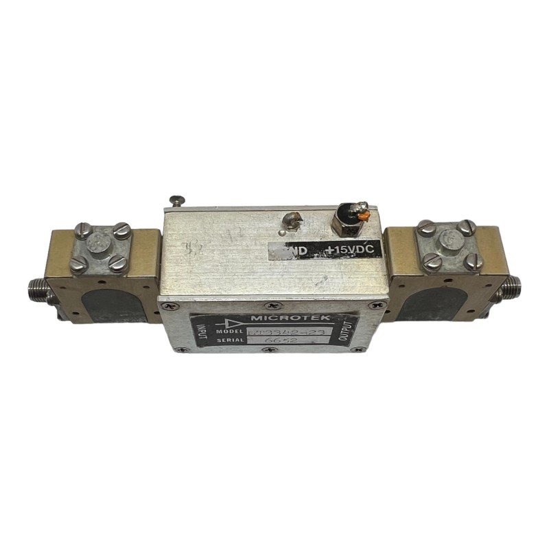 MT3342-23 Microtek RF Amplifier SMA w Circulators 3400-4200Mhz 15Vdc G:22db Vswr: -24db