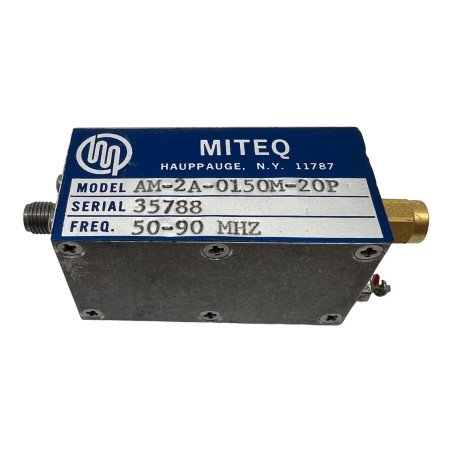 AM-2A-0150M-20P Miteq RF Amplifier SMA +20Vdc 50-90Mhz G:20db