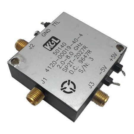4120-00019-40-4 K&L Microwave Coaxial Switch RF SMA 4000-8000Mhz 5VDC SP2T